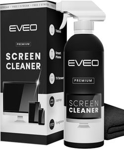 Screen Cleaner Spray (16oz) - Large Screen Cleaner Kit- TV Screen Cleaner, Computer Screen Cleaner, TV Screen Cleaner for Smart TV, Monitor, Laptop, Ipad-Screen Cleaner Spray and Wipe Microfiber Cloth