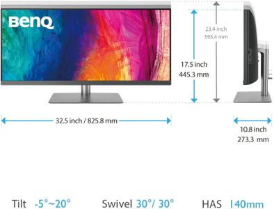 BenQ 34" Ultrawide Monitor – PD3420Q, QHD IPS Display