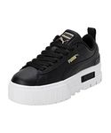 Puma Girls Mayze LTH Junior Black-Team Gold Sneaker - 5UK (38452702)