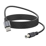 MOSWAG Printer Cable 3.28FT/1Meter USB Type A to Type B Durable USB Printer Cord High Speed Printer Cable for HP,Canon,Dell,Epson,Lexmark,Xerox,Brother,Samsung and More