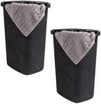 Mind Reader Slim Laundry Hamper wit