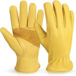 Leather Work Gloves Stretchable Fle