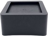 DuraCasa 3 Inch Bed Risers - Fits Huge 5.5 Inch Bed or Furniture Post, Creates an Additional 3 Inches of Height or Storage! Heavy-Duty Table, Chair, Desk or Sofa Riser (6, 3 Inch Black)