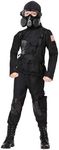 Special Forces Costume for Kids Black Military Uniform Medium