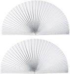 Arch Window Light Filtering Pleated Shade Blinds for semi-Circle Arch Window, 60%-70% Shade, Easy to Cut and Install, 72” x 36”, White, Pack of 2