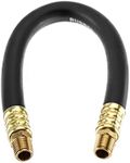 QWORK Air Compressor Hose, 3/8" X 15" Air Hose, 300 PSI Max Working Pressure, 1/4" Male NPT To 1/4" Male NPT Connections, 1 Pack