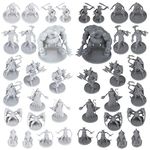 38 Miniatures Fantasy Tabletop RPG Figures For Dungeons and Dragons, Pathfinder Roleplaying Games. 28MM Scaled Miniatures, 10 Unique Designs, Bulk Unpainted, Great for D&D/DND