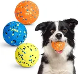 Kimee Dog Balls Tennis Ball for Aggressive Chewers, Dog Bouncy Balls Chew Toys Water Toy Fetch Ball for Large Medium Small Puppies, 3 Pack 3.15''