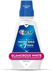 Crest Whitening Mouthwash, 3D White Glamorous, Protects Against Stains and Kills Bacteria, Fresh Mint, 946 mL
