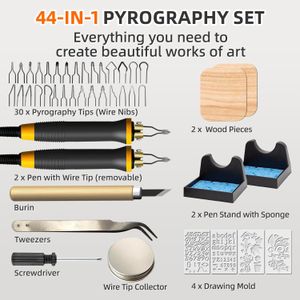 FIRElood Wood Burning Kit – Pyrography Tool Set for Craft Projects