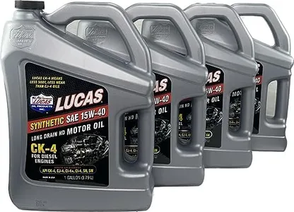 Lucas Oil 11247 Synthetic SAE 15W-40 CK-4 Diesel Oil - 1 Gallon (Pack of 4)