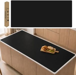 78.7"x23.6"(200cmx60cm) Large Silicone Mat for Kitchen Counter, Heat Resistant Non-Slip Countertop Protector, Waterproof Silicone Craft Mat for Kitchen Island, Black