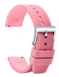 TStrap Silicone Watch Straps 18mm Quick Release - Soft Rubber Watch Bands Pink - Waterproof Military Style Watch Strap for Men Ladies - for Smartwatches Straps Replacement - 18mm, 20mm, 22mm