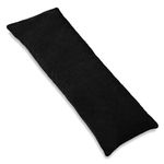 1 MIDDLE ONE Body Pillow, Memory Foam Body Pillows for Adults Sleeping, Long Pillow for Bed, Big Large Firm Full Body Pillow for Side Sleeper with Velvet Cover, 54x20 Inches, Black