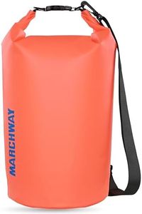MARCHWAY Floating Waterproof Dry Bag Backpack 5L/10L/20L/30L/40L, Roll Top Sack Keeps Gear Dry for Kayaking, Rafting, Boating, Swimming, Camping, Hiking, Beach, Fishing (Orange, 10L)