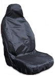 For Jeep Wrangler - Single Heavy Duty Driver Captain Passenger Van Car Seat Cover Protector Waterproof - BLACK - 1 x Front