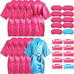 30Pcs Kids Satin Robes, Girls Spa P