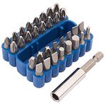 Draper 33 Piece Magnetic Bit Holder Set | 25 mm 1/4" Metric Screwdriver Kit | Precision Hand Tools Accessories | Heavy-Duty Storage Case | 82386