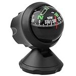 SANON Portable Car Compass, High Precision Car Dash Compass Outdoor Guide Ball Marine Navigation Balance Measure for Car Vehicle Sea Marine Boat Ship Trip