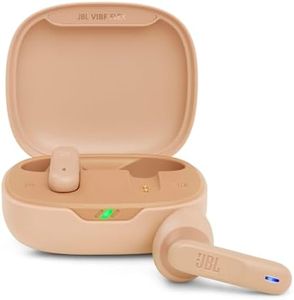 JBL Vibe Flex True Wireless Earbuds – Bluetooth Earphones with Deep Bass Sound, IP54 Water & Dust Resistant, Long Battery Life, Voice Assistant Compatible, Open-Ear Design (Beige)
