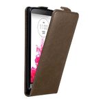 cadorabo Case works with LG G3 in COFFEE BROWN - Flip Style Case with Magnetic Closure - Wallet Etui Cover Pouch PU Leather Flip