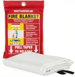 Go Time Gear Emergency Fire Blanket for Home and Kitchen, Fire Retardant Emergency Fire Blanket Kit, Survival Fireproof Blanket Up to 1,200 Degrees Fahrenheit