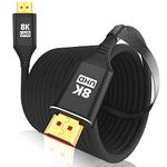 8K HDMI 2.1 Cable 30Feet, Kelink 48Gbps Ultra High Speed Black Braided HDMI Cord - Get 4k @ 120Hz On PS5 Supports 8k @ 60Hz, HDR, eArc, Dolby Vision, & More