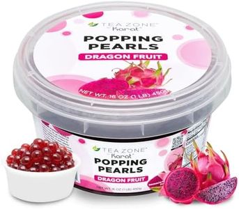 Tea Zone 1lb Dragon Fruit Popping Pearls, Bursting Pearls for Teas, Shakes,Smoothies, Dessert Toppings