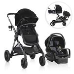 Evenflo Pivot Xpand Modular Travel System with LiteMax Infant Car Seat with Anti-Rebound Bar - Ayrshire Black