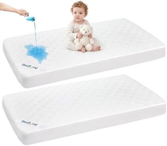 Mini Crib Mattress Protector Waterproof Mattress Cover 2 Pack White 38"x24"