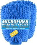 F8WARES Big Microfiber Gloves for Home Cleaning - Cleaning Gloves - Car Washing Gloves - Microfibre Hand Glove - Car Wash Gloves Microfiber - Dusting Gloves Mitt - Hand Gloves for Cleaning Purpose