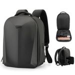 Cwatcun Camera Backpack, DSLR/SLR Camera Bag, 15.6 inch Laptop Compartment, USB Charging Port, Tripod Holder,Hardshell Case Compatible with Sony Canon Nikon Waterproof Camera Case