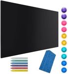 Magnetic Boards MetalBoard Chalkboard Chalk Black 120x90cm Frameless a Magnetic Metal Poster with an Imprint for All Types of Magnets, Wall Mounted Durable 3D Printed + a Set of Accessories Included