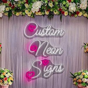 10inch Custom Neon Signs for Bedroom Wall Decor Personalized LED Name Lights for Wedding Party Dimmable Light Up Letters Words for Birthday Party Gift or Bar Logo Customed Lighted Mr and Mrs Ads