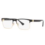 Versace VE1285-1443 Eyeglass Frame 56mm, Black Gold, 56