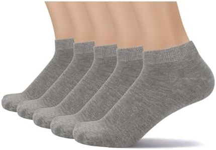 SERISIMPLE Thin Viscose Bamboo Low Cut Ankle Socks Men Thin Breathable Sock Comfort Cool Softy Sock 5 Paris(US, Alpha, X-Large, Regular, Regular, Light grey)