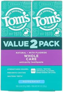 Tom's of Maine - Whole Care Anticavity Fluoride Toothpaste Twin Pack Peppermint - 2 Pack