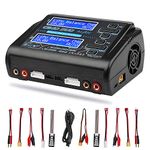 HTRC C240 Dual LiPo Balance Charger 1S-6S AC 150W DC 240W 10A RC Battery Charger Battery Charger Discharge for LiPo/Li-ion/Life(1-6s) NiCd/NiMH/LiHV/PB Smart Battery RC Car Charger