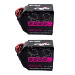 CNHL 6S Lipo Battery 2000mAh 22.2V 100C Soft Case Battery with XT60 Connector for RC Airplane Helicopter RC Drone Car Truck Tank Racing Hobby(2 Pack)