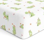 Cotton Baby Crib Fitted Bed Sheets for Cot | Organic Twill Fabric Baby Bedding for New Born, Infants, Toddlers | 48"x24" Pack of 1 | The White Cradle - White Bunny