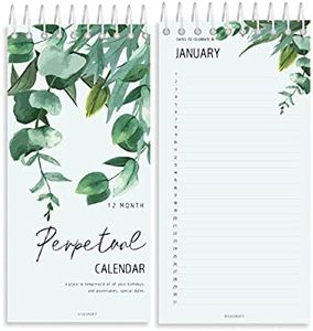 Celebration Calendar planner for Important Dates,V2croft 5 x10 Inch Monthly and Daily Wall Hanging or Desktop Perpetual Journal Convenient to Remember Special Days,Birthdays,Anniversaries