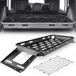 YZONA Rear Trunk Cargo Rack Basket Compatible for 2007-2024 Jeep Wrangler JK JKU & JL JLU Unlimited 4 Door Hardtops, Interior Storage Luggage Carrier Rack Shelf (Heavy Duty 350 LBS)