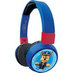 Lexibook HPBT010PA Chase, Marcus Paw Patrol 2-in-1 Bluetooth Headphones Stereo Wireless Wired, Kids Safe for Boys Girls, Foldable, Adjustable, red/Blue