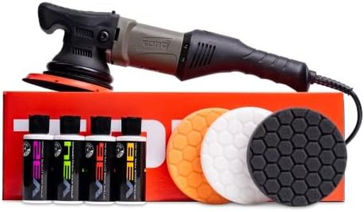 Torq Chemical Guys BUF502X - TORQ22D Random Orbital Polisher Kit (9 Items), Black/Red