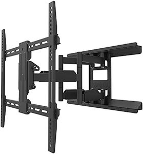 Kanto LX600SW Support TV à goujons en acier avec boulons à bascule robustes SNAPTOGGLE® pour téléviseurs de 34" à 65" | Pour clous métalliques uniquement | Noir