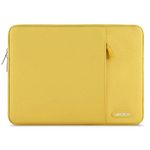 MOSISO Laptop Sleeve Bag Compatible with Laptop 13.3 inch, Polyester Vertical Case with Pocket, Yellow