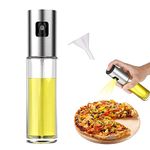 DDUP Oil Sprayer Dispenser, Oil spray bottle Vinegar Sprayer, Dressing Spray Grilling Olive Oil Glass Bottle 100ml, Kitchen Gadgets for Air Fryer Kitchen Cooking Salad Baking BBQ(1PACK)