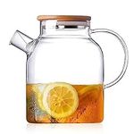 Glass Pitcher with Bamboo Lid, Glas