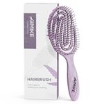 AIMIKE Detangle Hair Brush, Bio-Friendly Detangler Hair Brush for Thick Hair, Curved Vented Hair Brush w/Soft Bristles, Glide Through Tangles with Ease for Women, Men & Kids, Wet Hair Brush Detangler