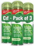 3 x 500ML C!F MOUSSE BATHROOM Cleaner Spray CITRUS POWER Shine – Effectively removes dirt, grime, and soap scum while leaving a refreshing citrus fragrance.